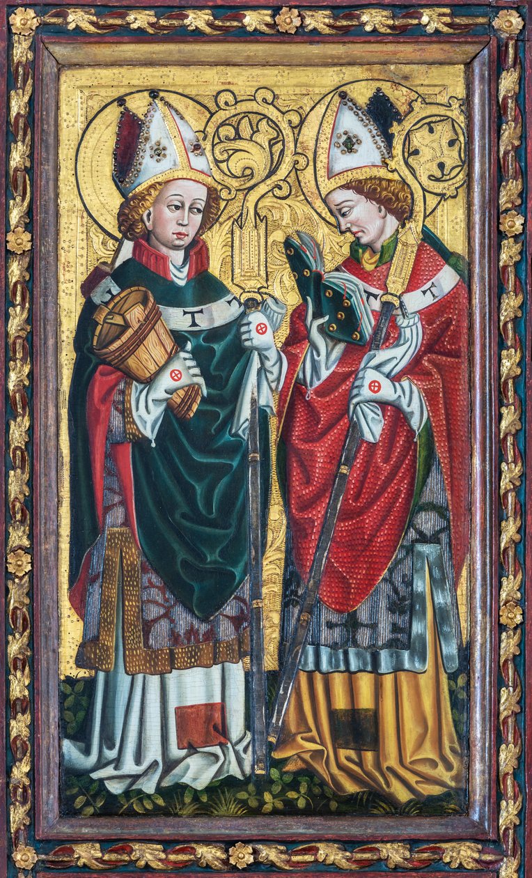 Saint Rupert (med salttunnan) och en annan biskop av Unbekannt Unbekannt
