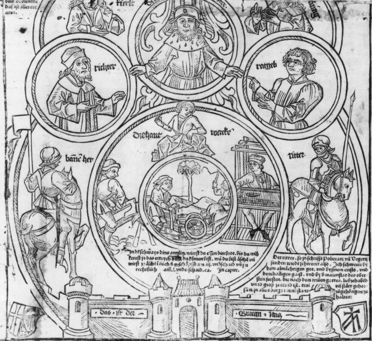 Symbolisk representation av St. Romarriket och dess gods av Unbekannt Unbekannt