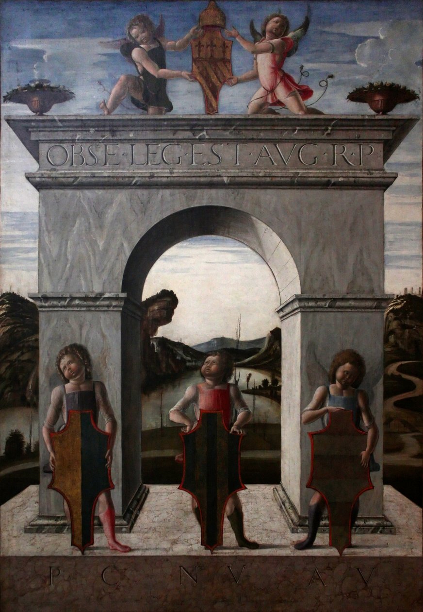 Triumphal Arch of the Doge Nicolò Tron av Unbekannt Unbekannt
