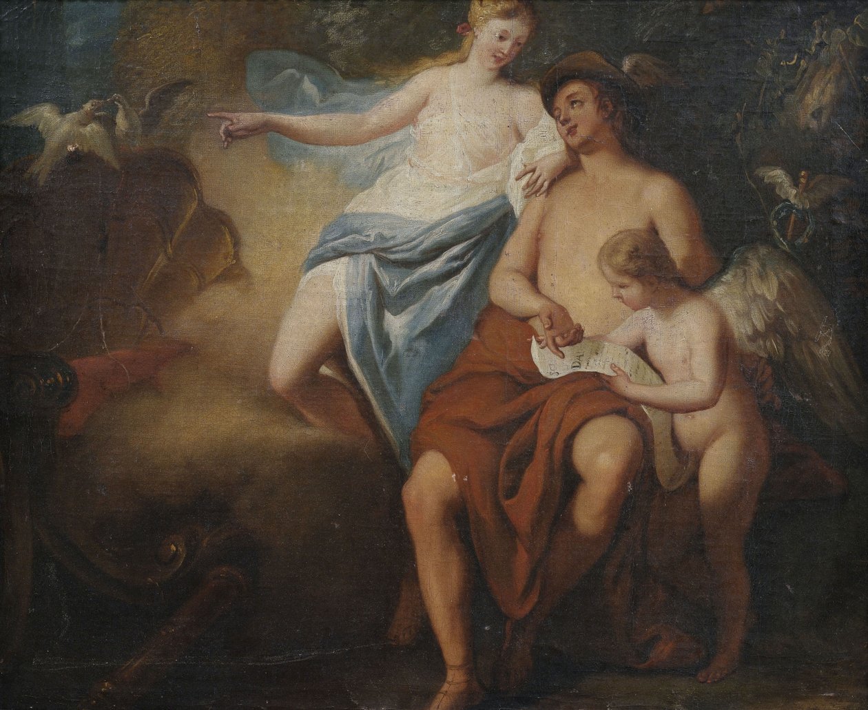 Venus, Merkurius och Amor av Unbekannt Unbekannt