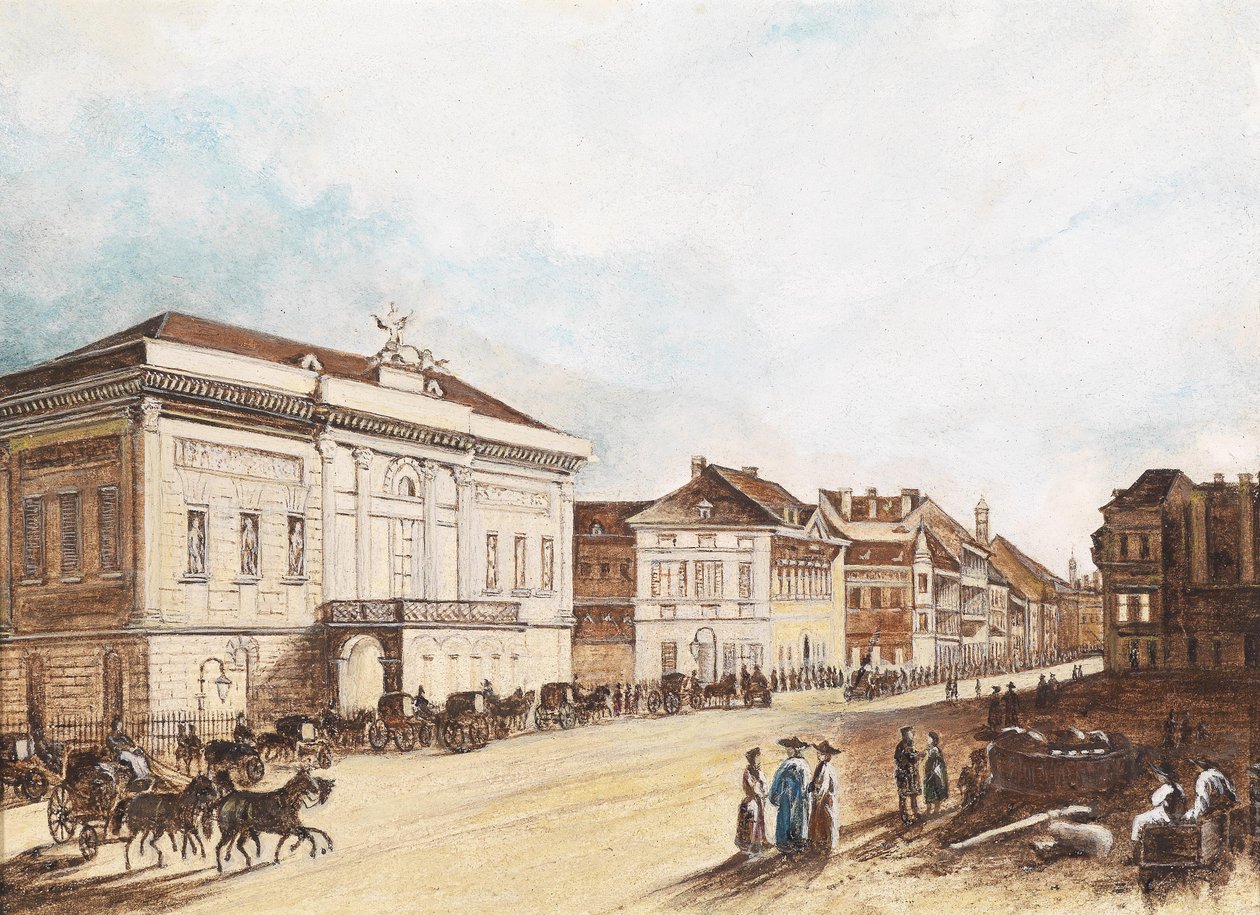 Italian street scene av Unbekannt Unbekannt