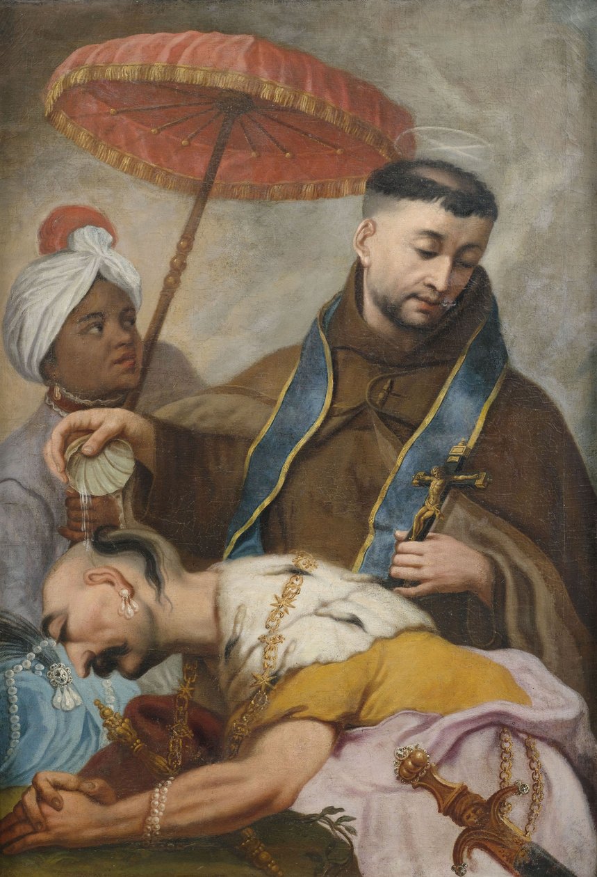 Dop av en barbarisk prins av St Francis av Unbekannt Unbekannt