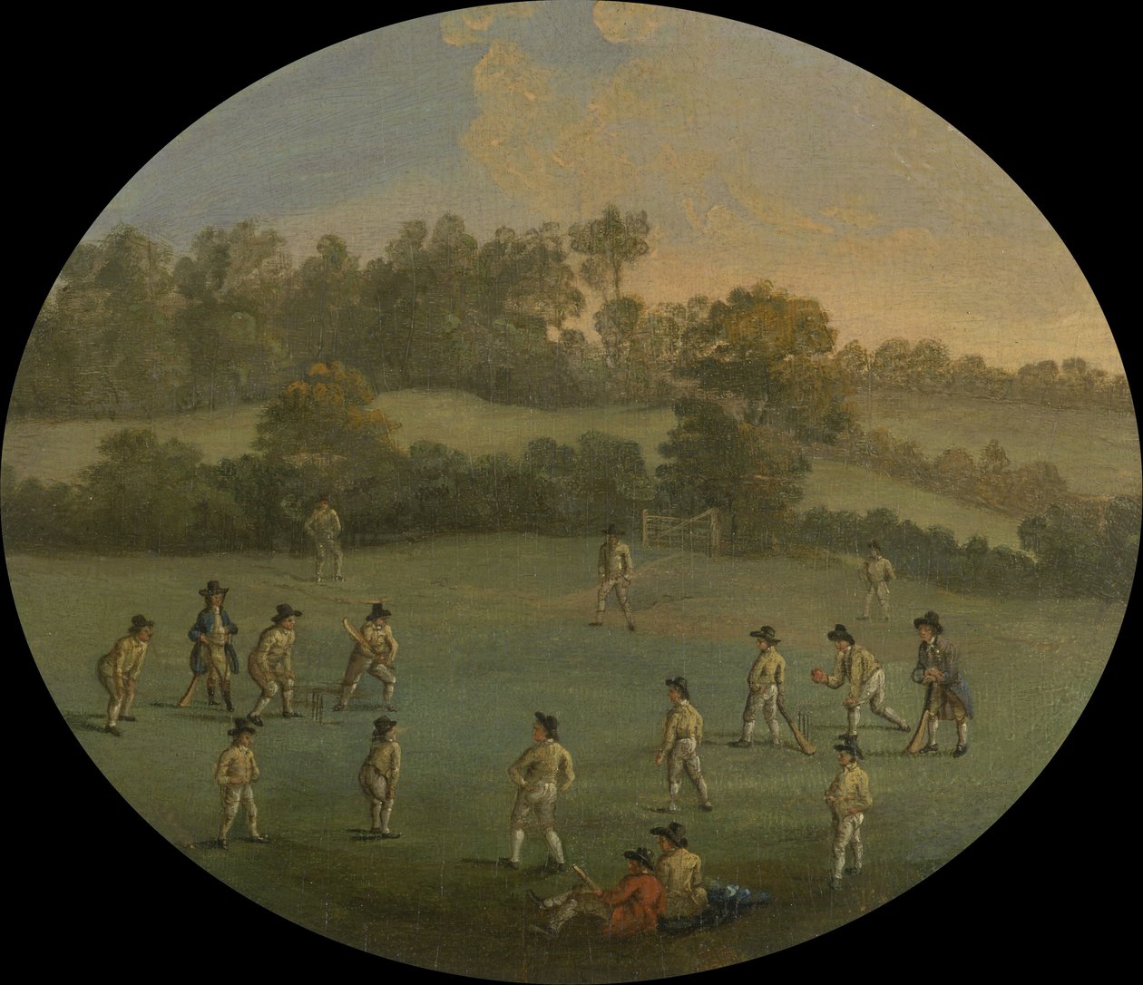 A Game of Cricket (The Royal Academy Club in Marylebone Fields, nu Regents Park) av Unbekannt Unbekannt