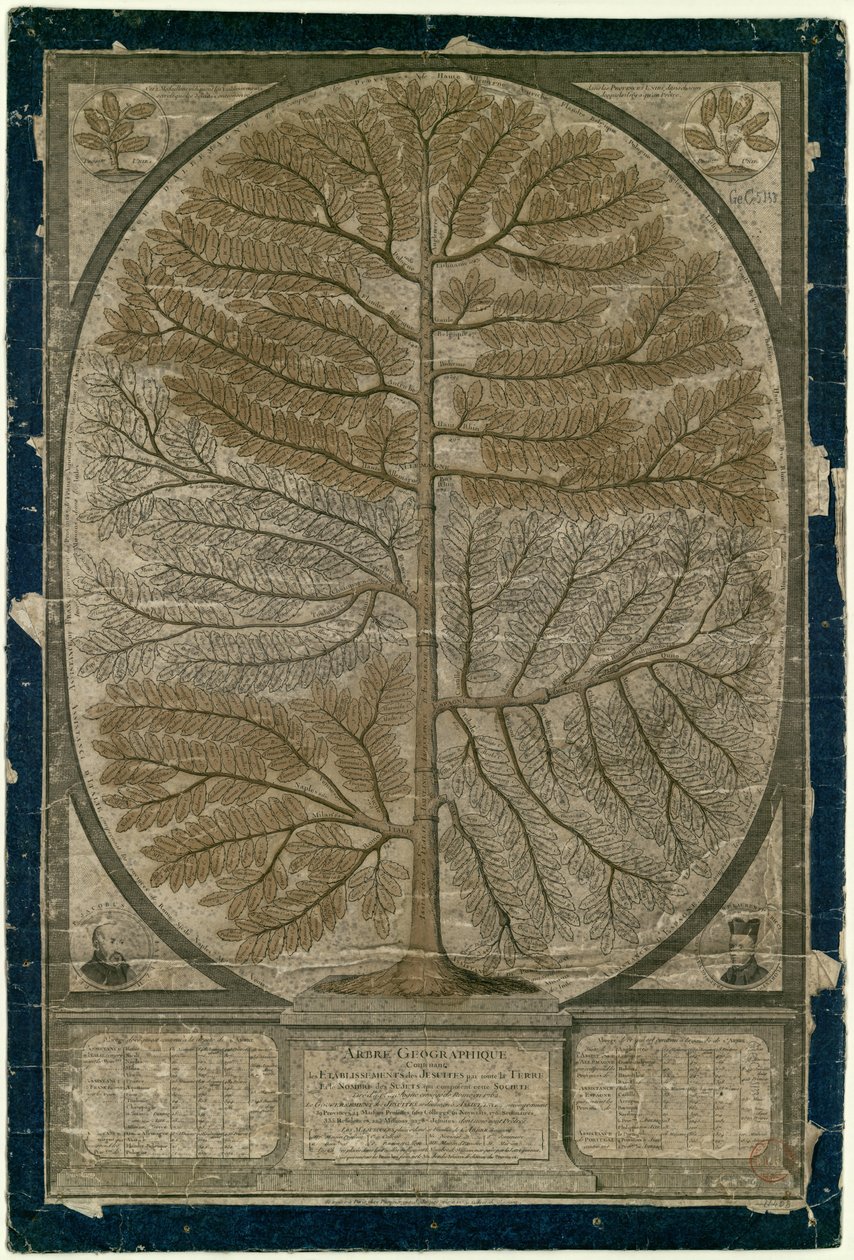 Arbre géographique Jésuites av Unbekannt Unbekannt