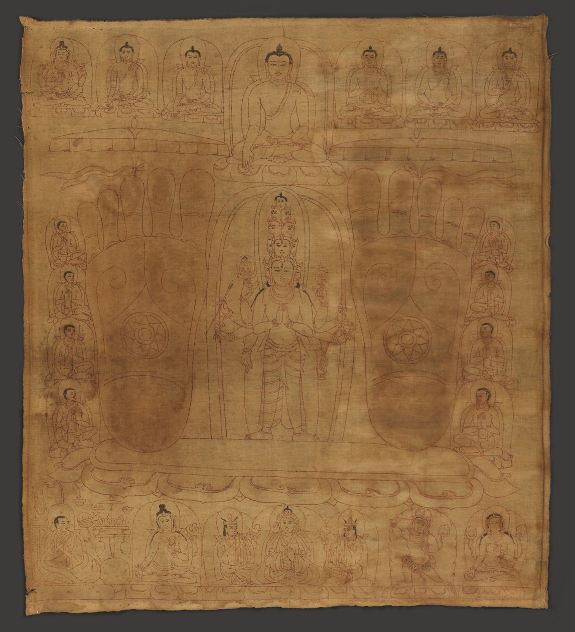 Bodhisattva Avalokiteshvara i traditionen av kung Srongtsen Gampo av Unbekannt Unbekannt