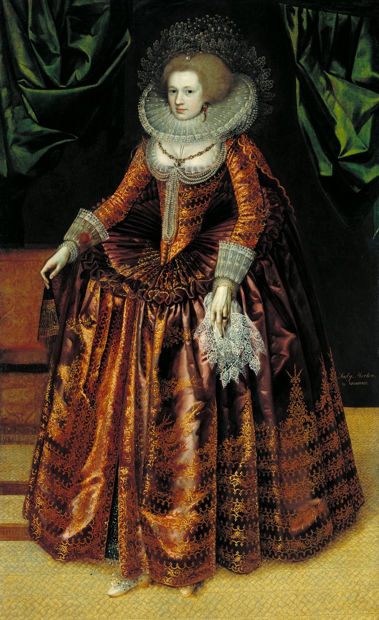 British School 1600 -talet - Porträtt av Anne Wortley, senare Lady Morton av Unbekannt Unbekannt