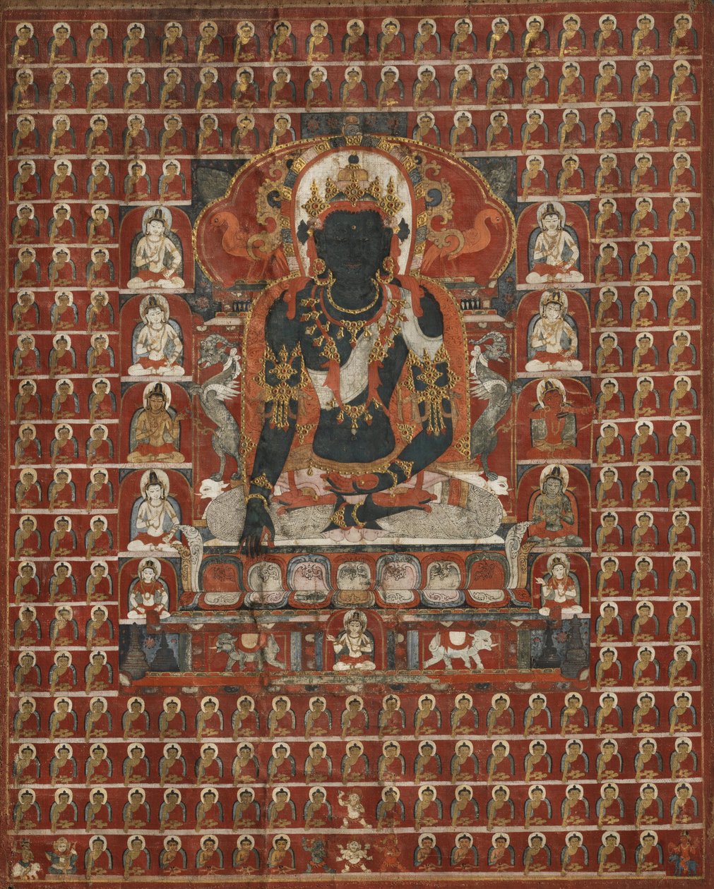 Buddha Akshobhya och östra församlingen i Sarvadurgatiparishodhana Mandala av Unbekannt Unbekannt
