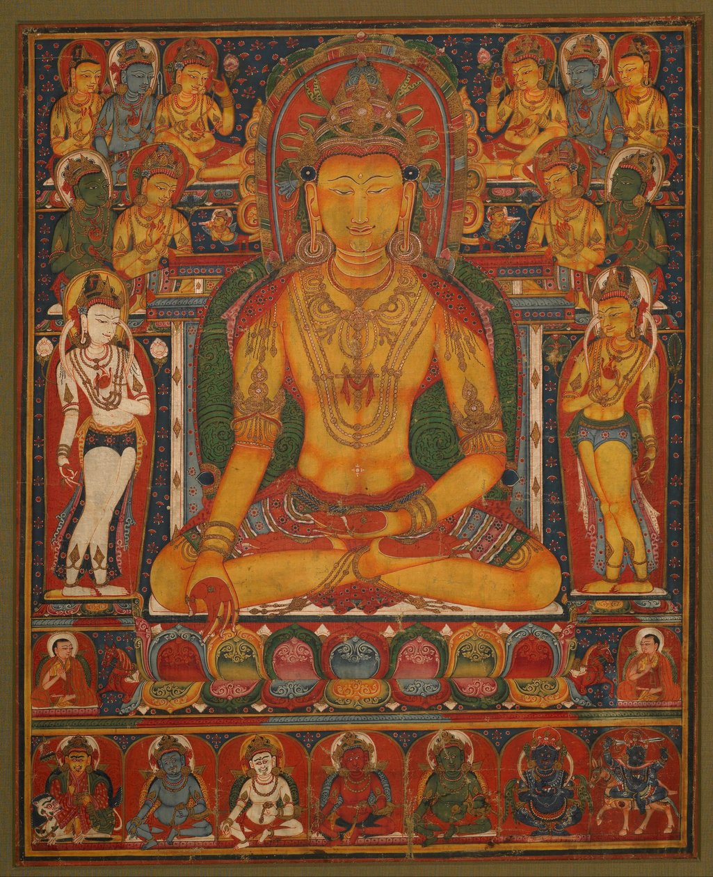 Buddha Ratnasambhava med rikedomar av Unbekannt Unbekannt
