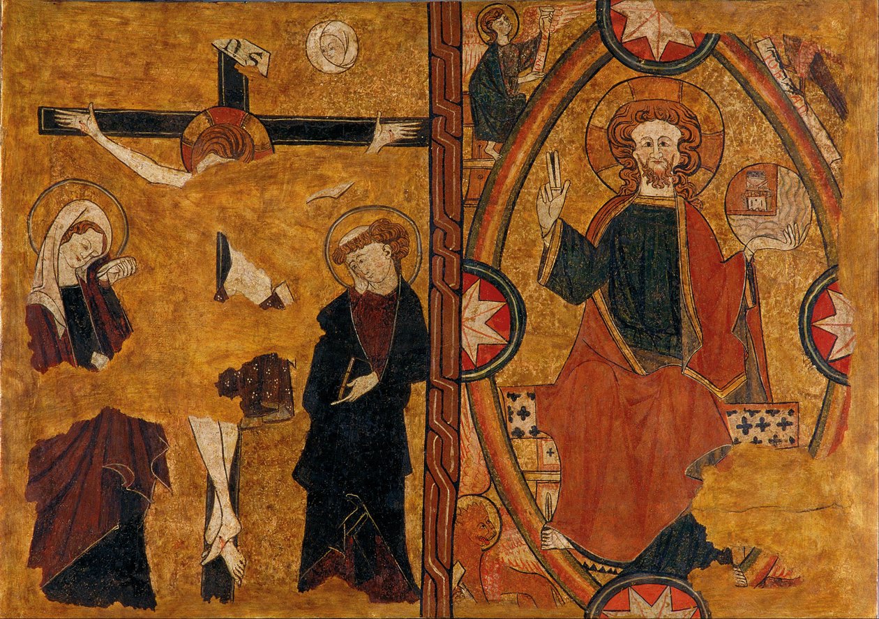 Golgata och Kristus i majestät av Unbekannt Unbekannt