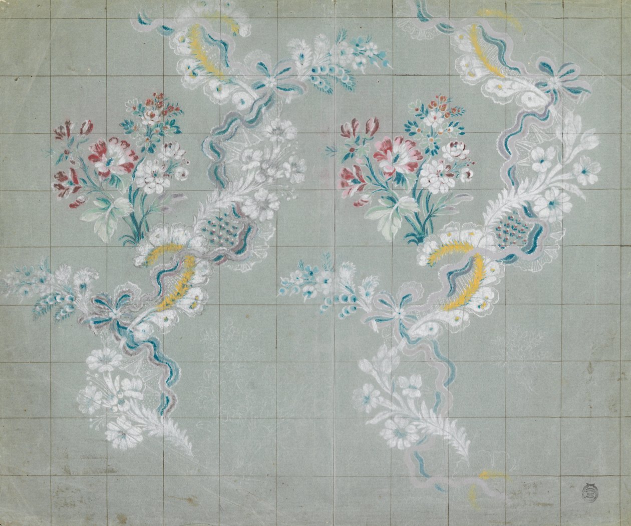 Design för en Silk Brocade av Unbekannt Unbekannt