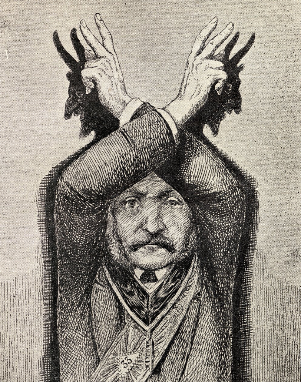 Djävulsdyrkan, från "Frimuraren", av Eugen Lennhoff, publicerad 1932 av Unbekannt Unbekannt