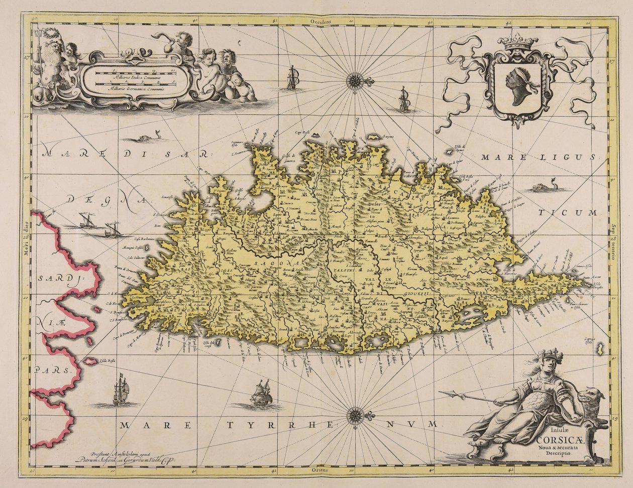 Insulae Corsicae noua & accurata descriptio av Unbekannt Unbekannt