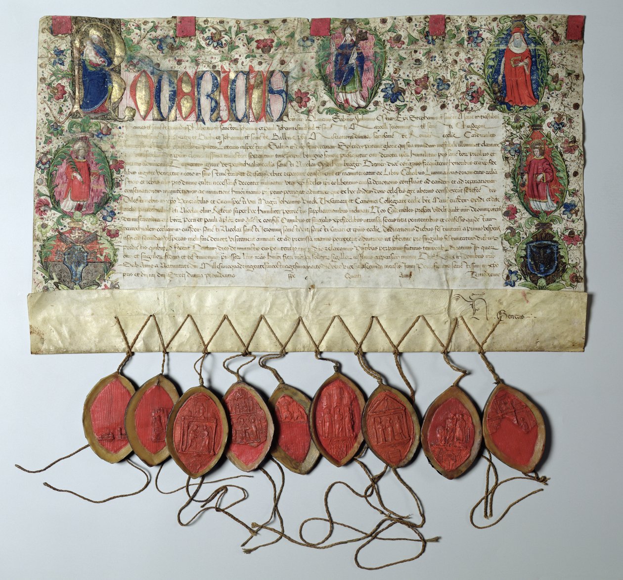 Tusi o le Indulgence i le Ekalesia a St. Nicolas, 22 Iuni 1484 (tusitusi i luga o paʻu manu) av Unbekannt Unbekannt
