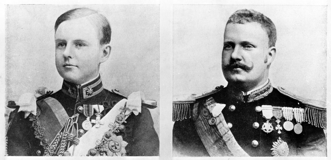 Luís Filipe, kunglig prins av Portugal, hertig av Braganza och hans far, kung Carlos I av Portugal och Algarves, ca 1900 av Unbekannt Unbekannt