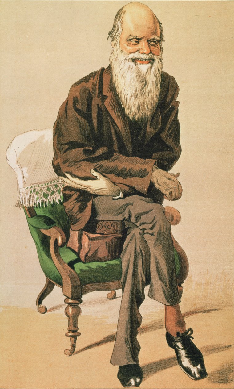 Dagens män, nej. 33, Charles Darwin, tecknad film från Vanity Fair av Unbekannt Unbekannt