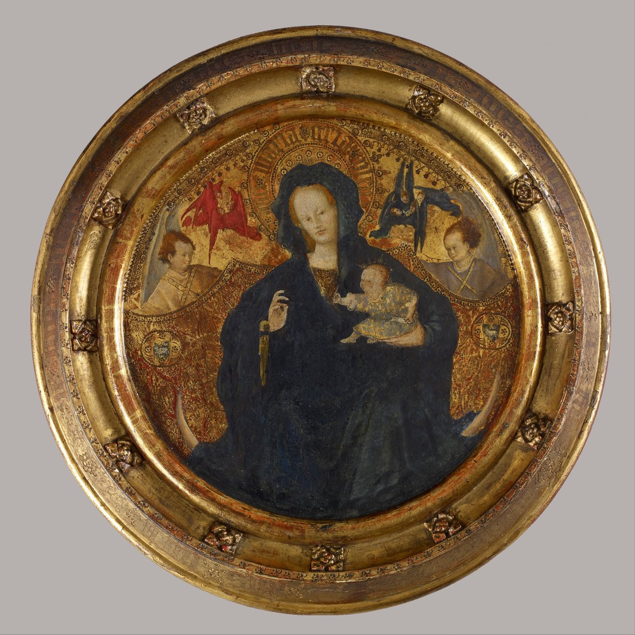 Nederländska - Madonna med Christ Child Writing av Unbekannt Unbekannt