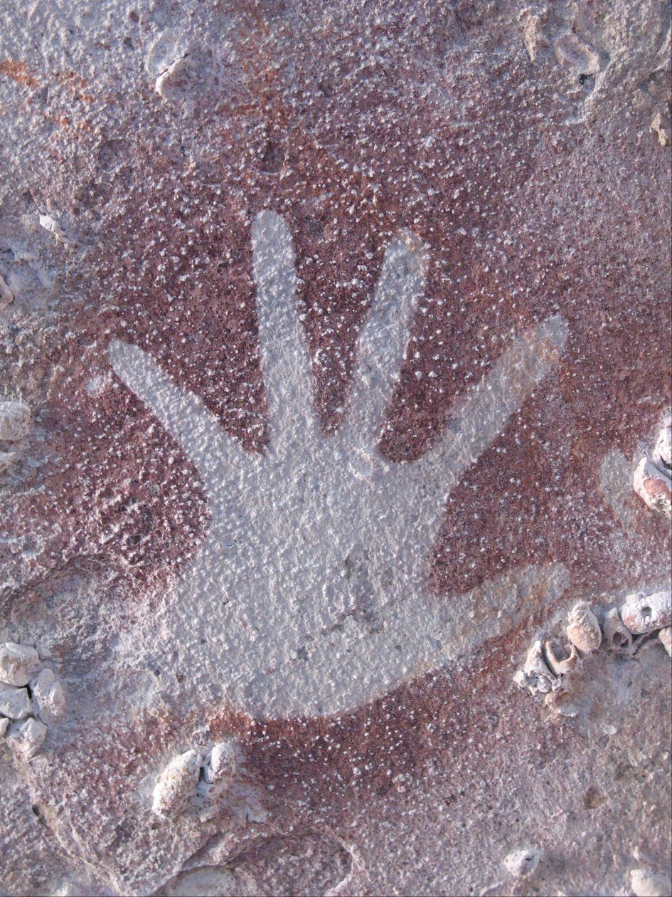 Öppen handstencil i taket av Unbekannt Unbekannt