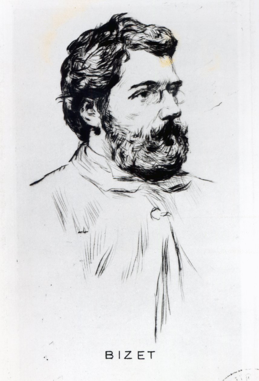 Porträtt av Georges Bizet (1838-75) av Unbekannt Unbekannt