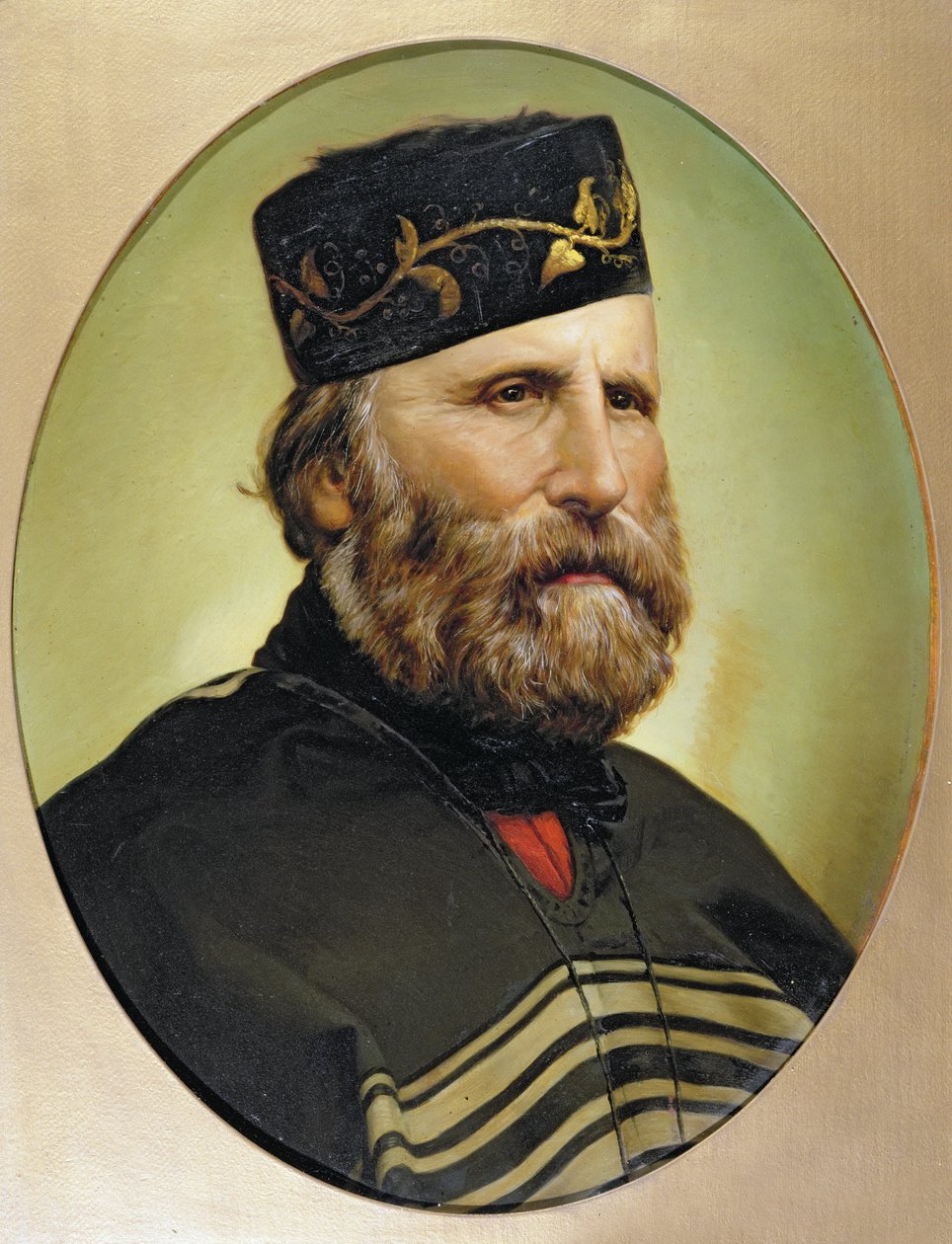 Portræt af Giuseppe Garibaldi swed av Unbekannt Unbekannt