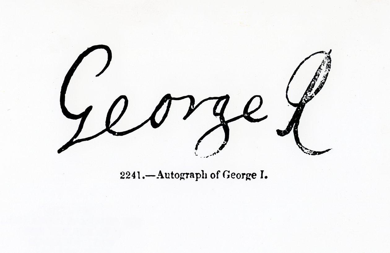 Reproduktion av George I:s signatur (1660-1727) av Unbekannt Unbekannt