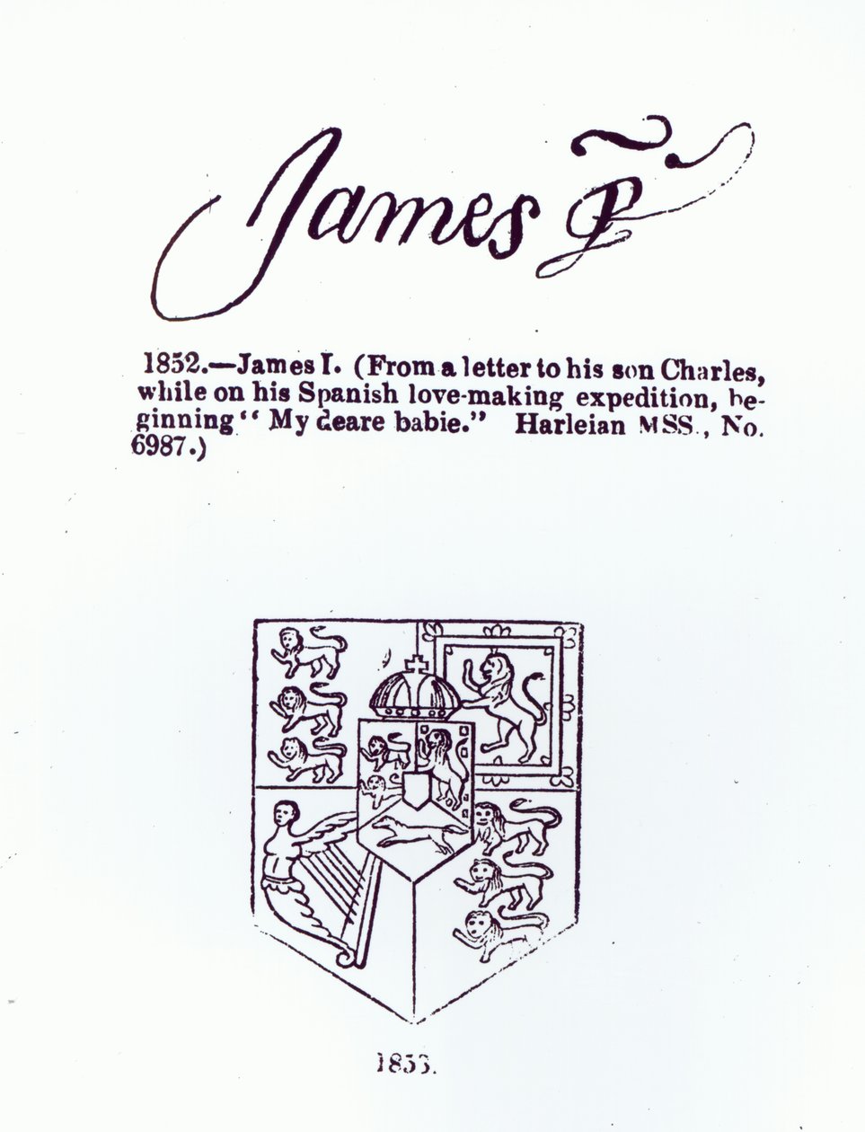Reproduktion av signaturen av James VI och I (1566-1625), 17 mars 1623 av Unbekannt Unbekannt