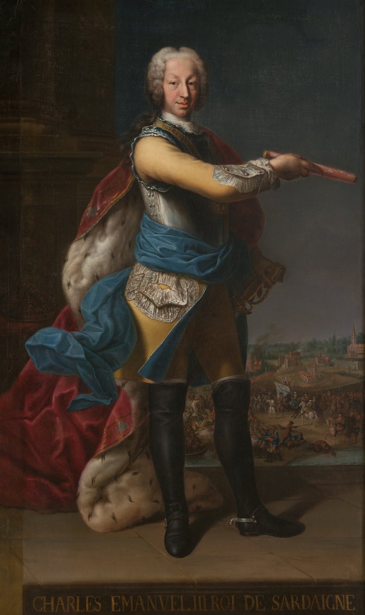 Porträtt av Carlo Emanuele III av Unbekannt Unbekannt
