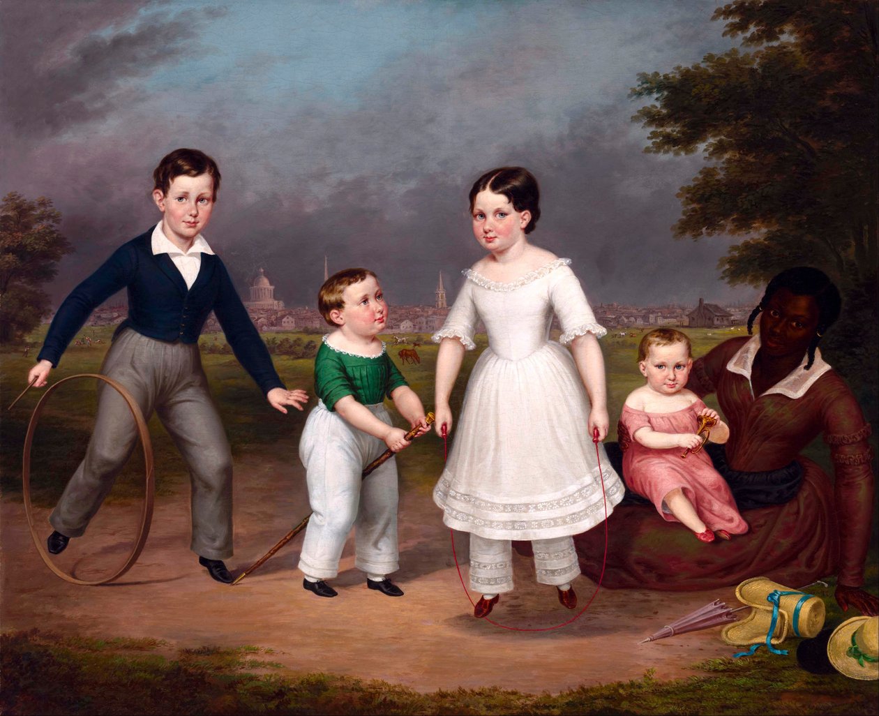 Robert, Calvin, Martha och William Scott och Mila av Unbekannt Unbekannt