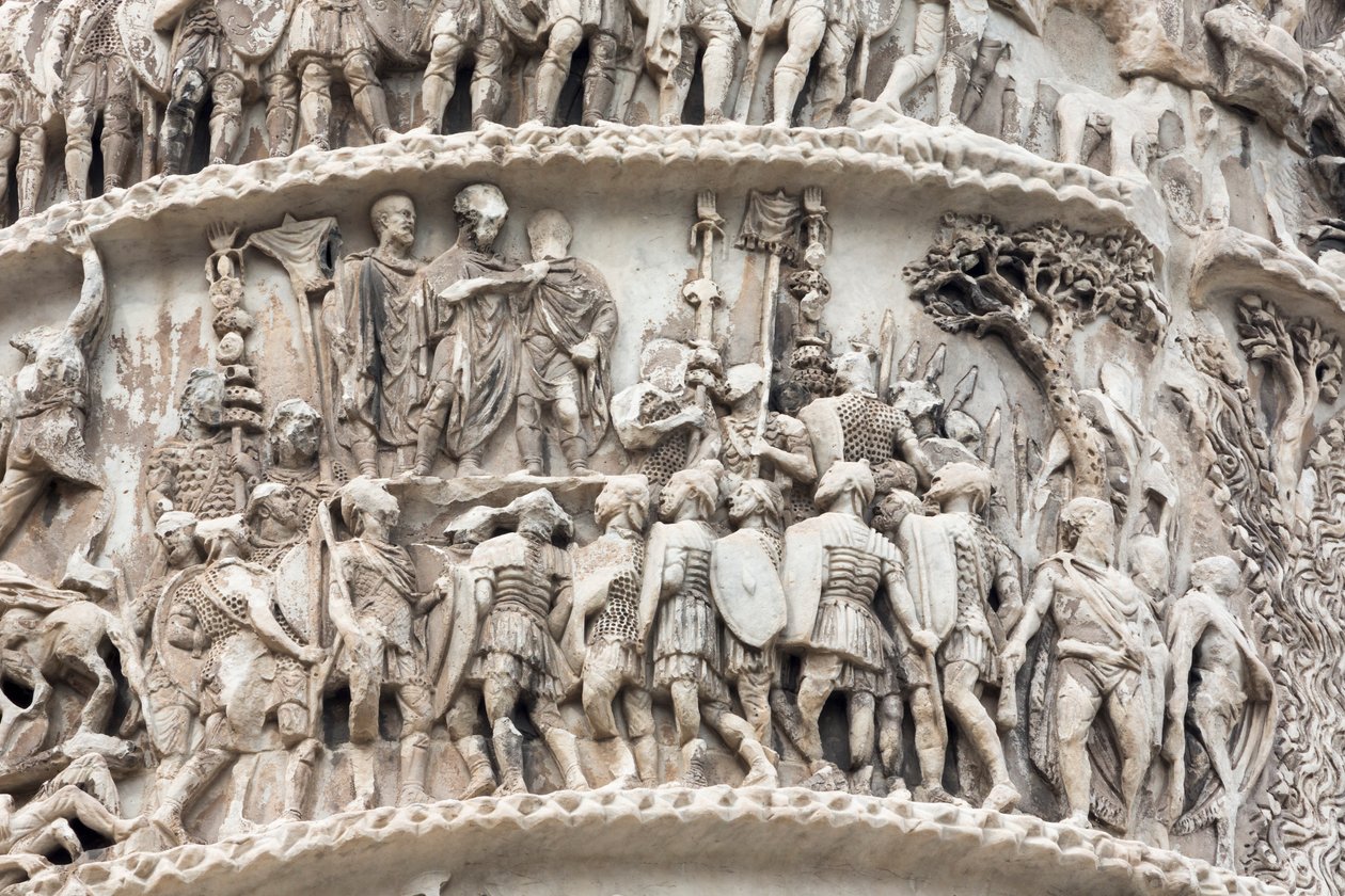 Rom, Italien. Trajanuskolonnen. av Unbekannt Unbekannt