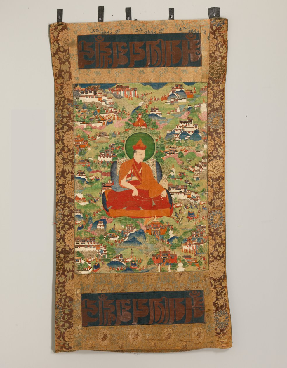 Scener från Sherab Gyaltsens liv (1436-1494 eller 1465) den tjugonde tronhållaren i Sak ... av Unbekannt Unbekannt