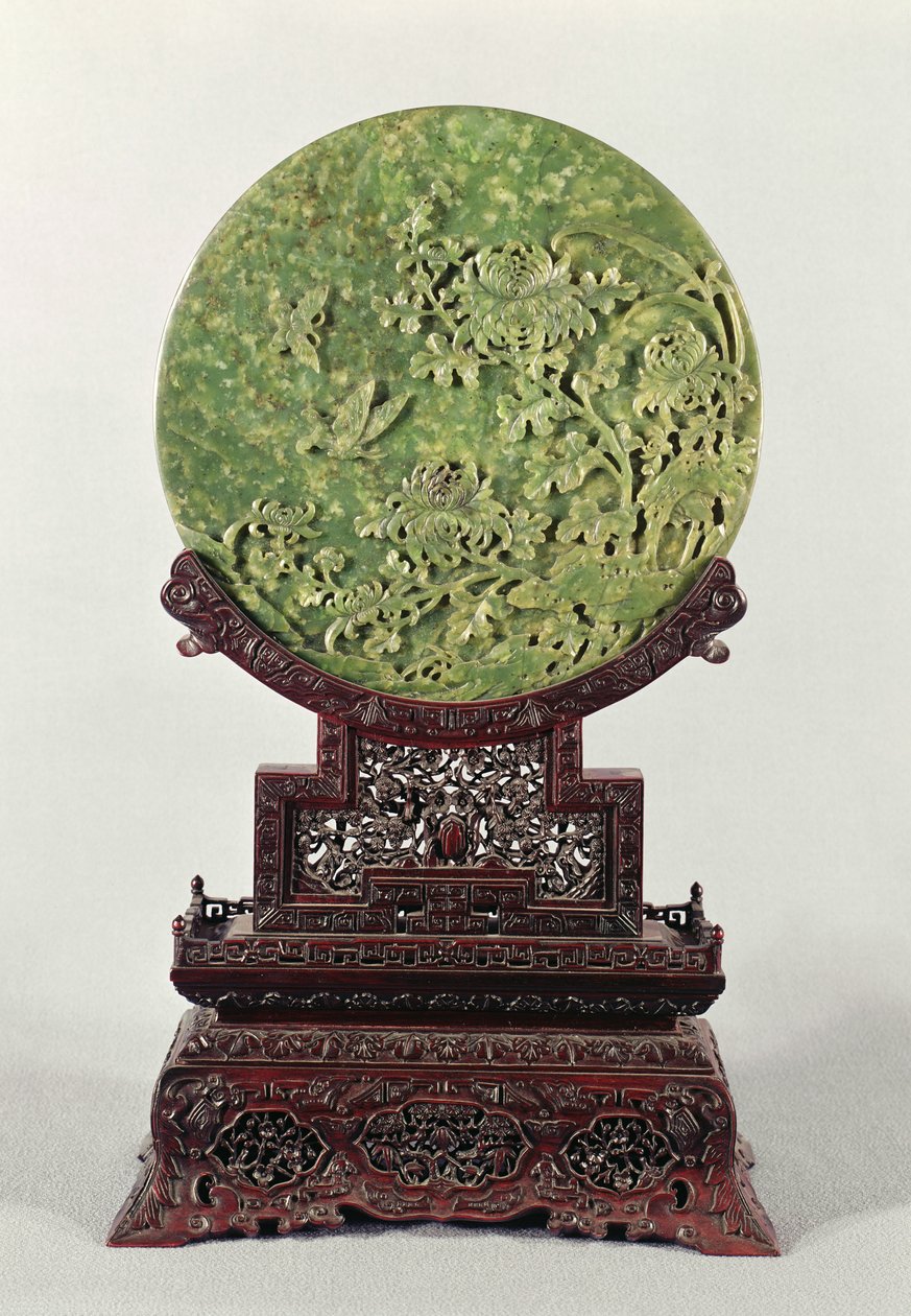 Bordsskärm, kinesisk, 1700-tal (jade) av Unbekannt Unbekannt