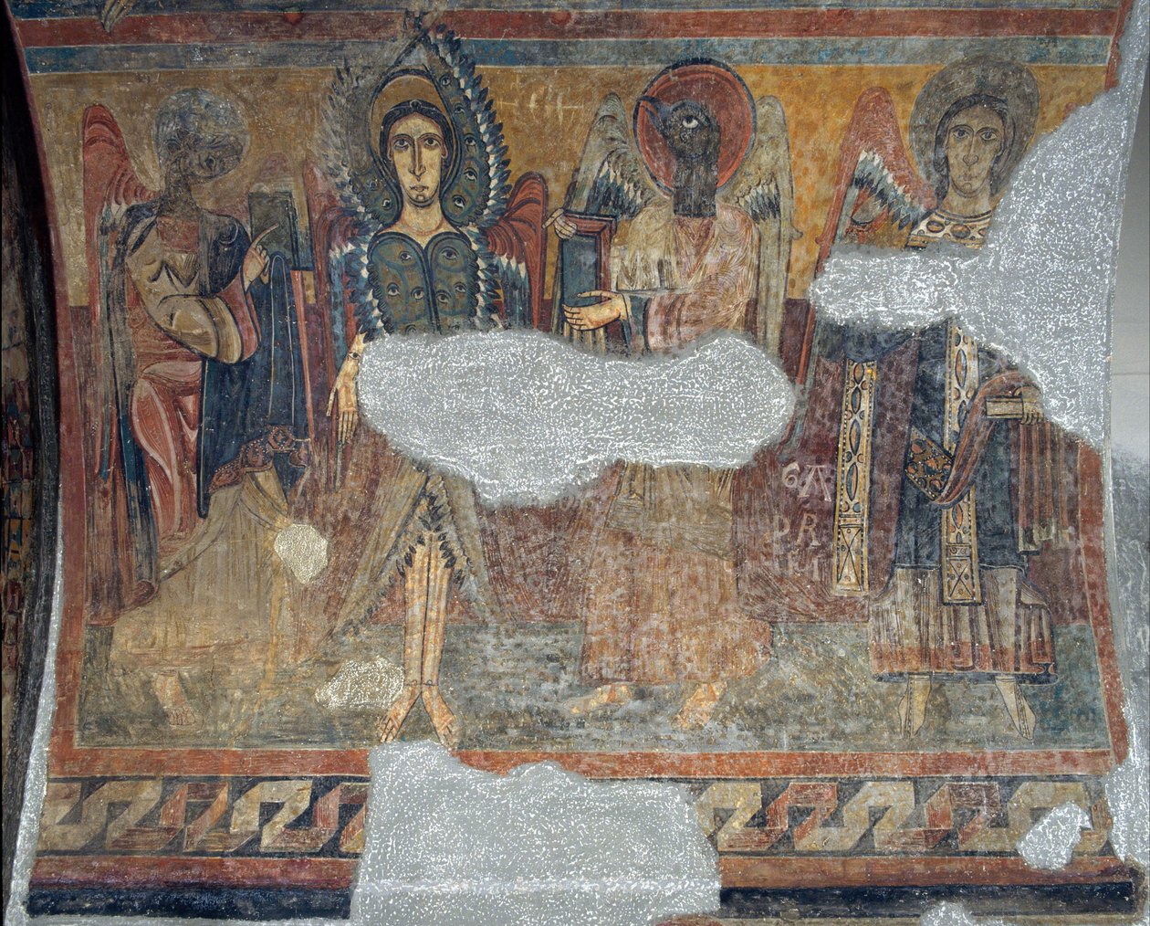 Tetramorf med seraf och ärkeängel från Santa Maria de Taüll av Unbekannt Unbekannt