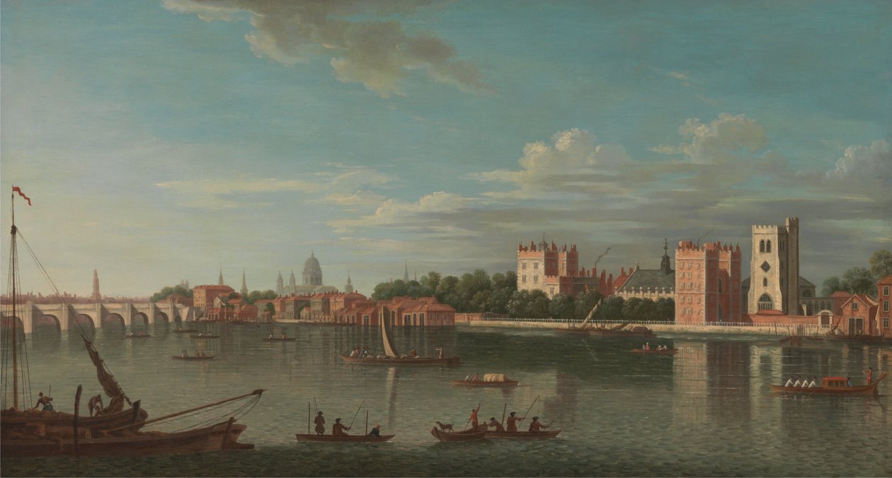 Themsen på Lambeth Palace av Unbekannt Unbekannt