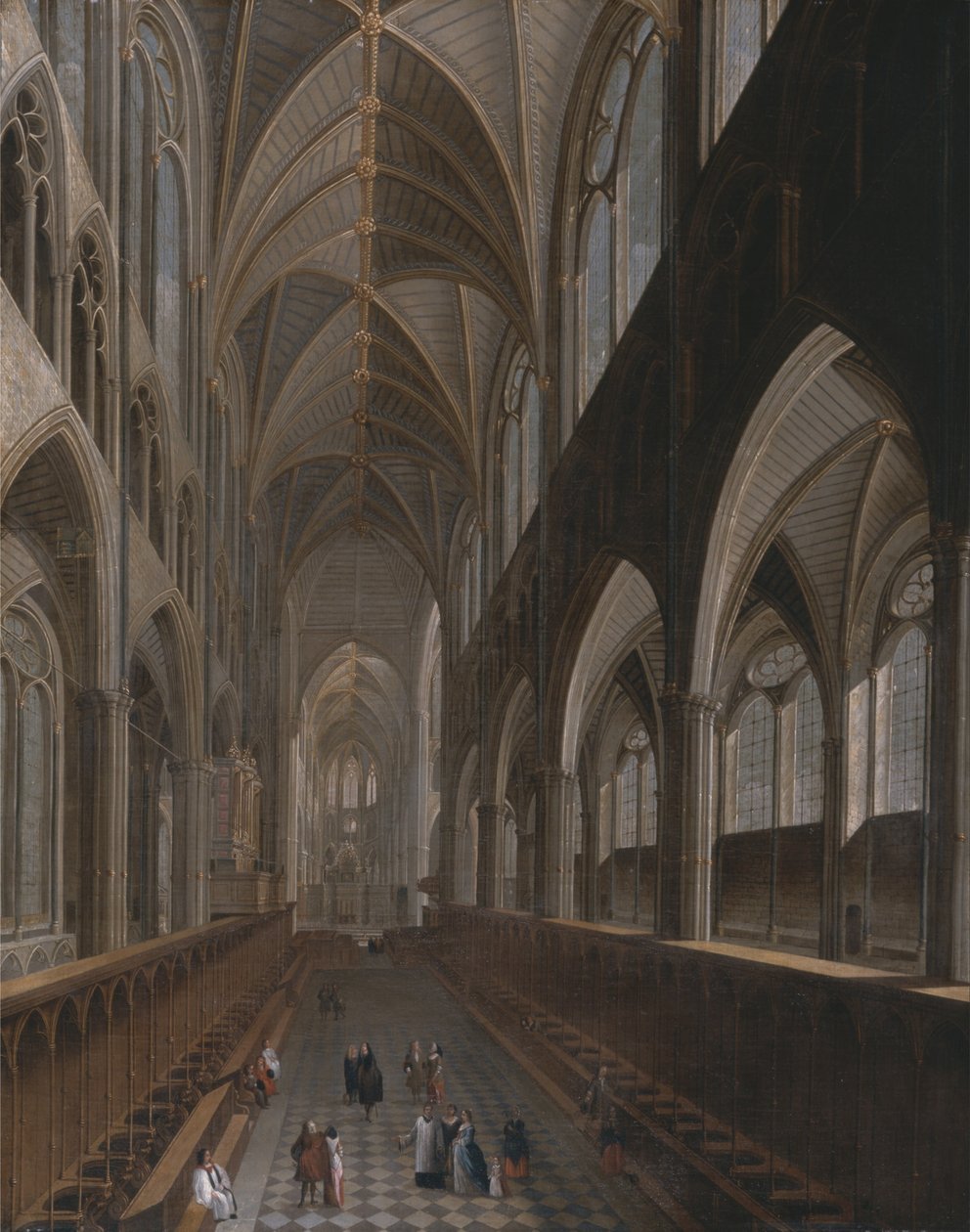 Interiören i Westminster Abbey av Unbekannt Unbekannt