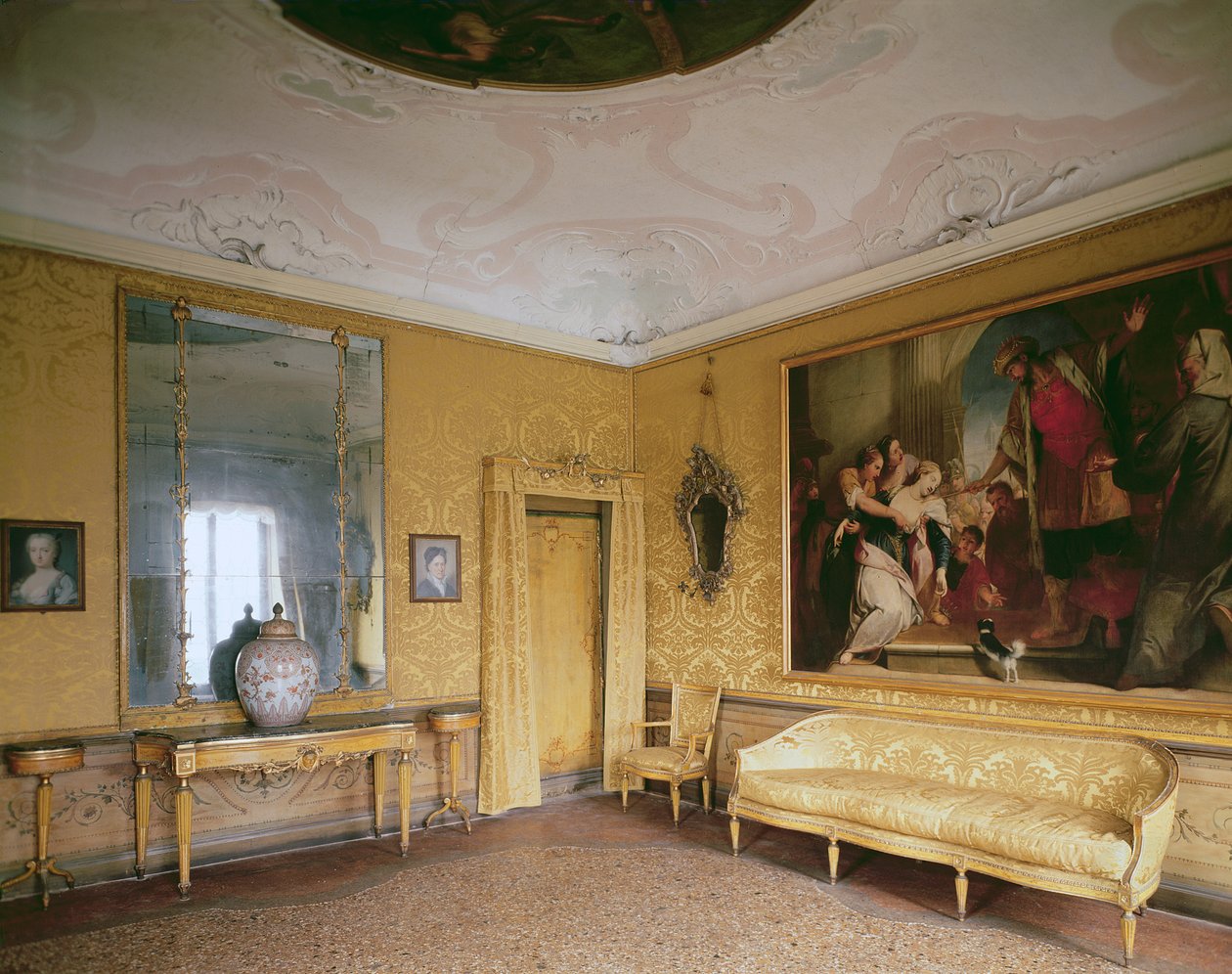 Gula salongen, Ca Rezzonico, Museo del Settecento, foto i Venedig av Unbekannt Unbekannt