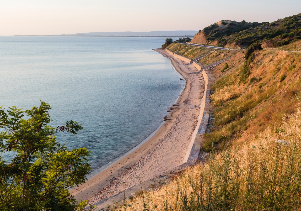 Stranden vid Anzac Cove, med utsikt mot norr av Unbekannt Unbekannt