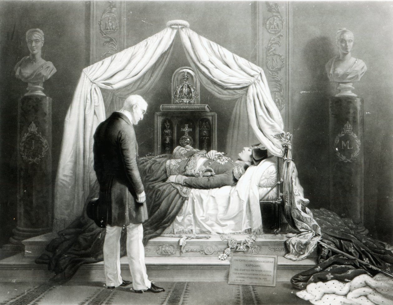 Vaxmodellen av hertigen av Wellington som tittar på Napoleon, ca 1840 (vax och blandade media) av Unbekannt Unbekannt