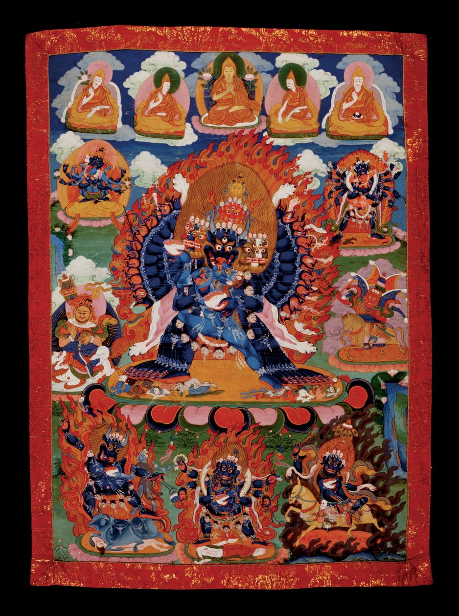 Tibet - Sektion av Yamantaka Thanka (minnesmärke) av Unbekannt Unbekannt