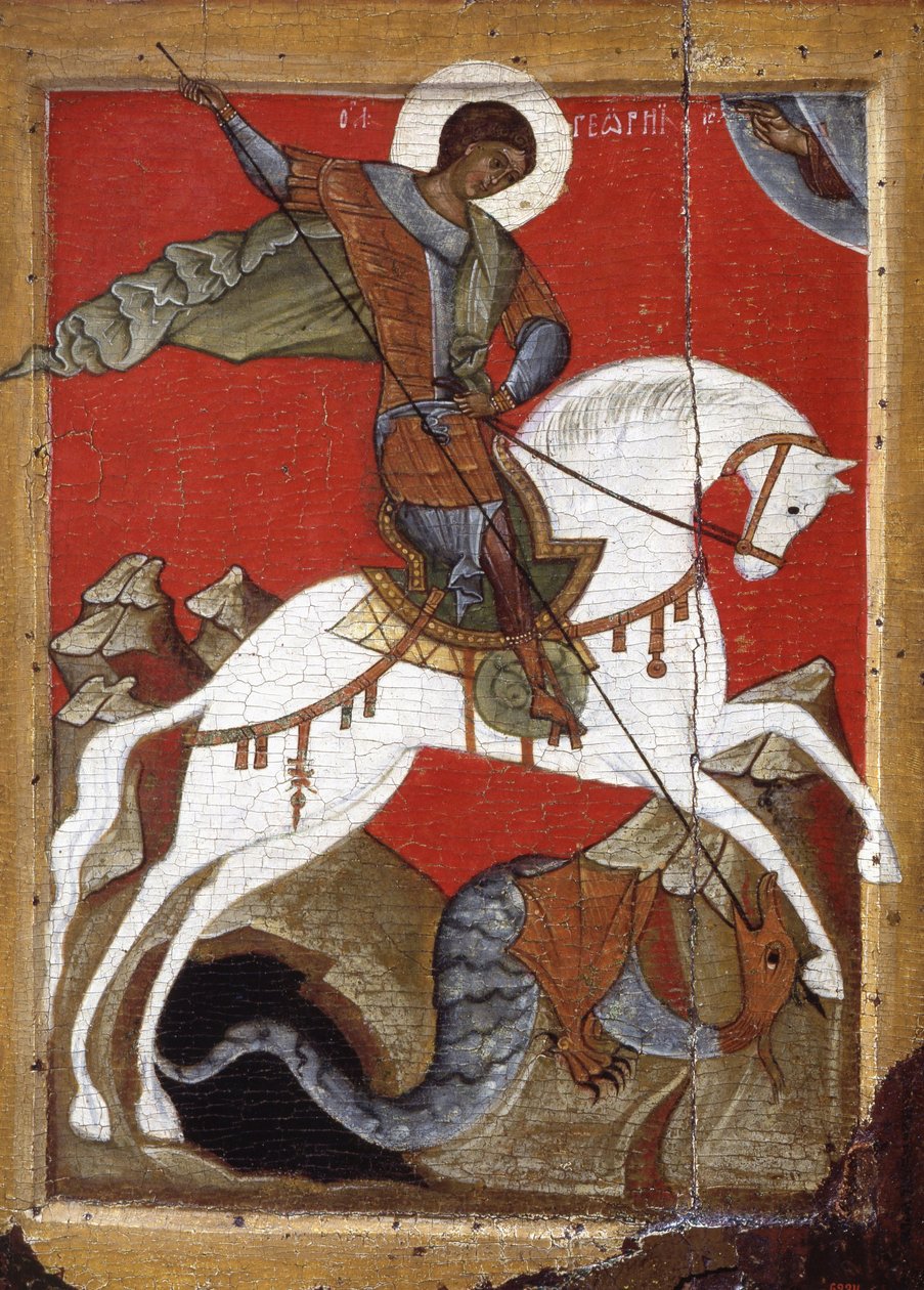Okänt - Mirakel av St George and the Dragon. Novgorod av Unbekannt Unbekannt