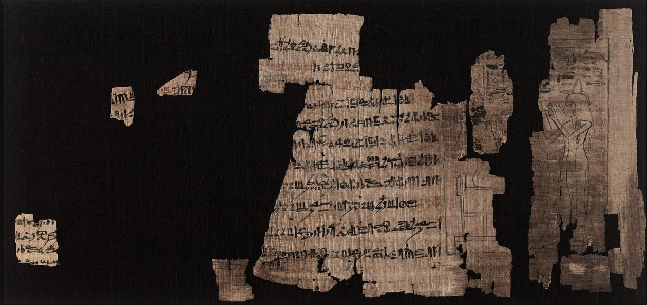 Okänd egyptisk - Ark med hieratisk inskription om Neskhonsu, sångaren av den store guden Amun av Unbekannt Unbekannt