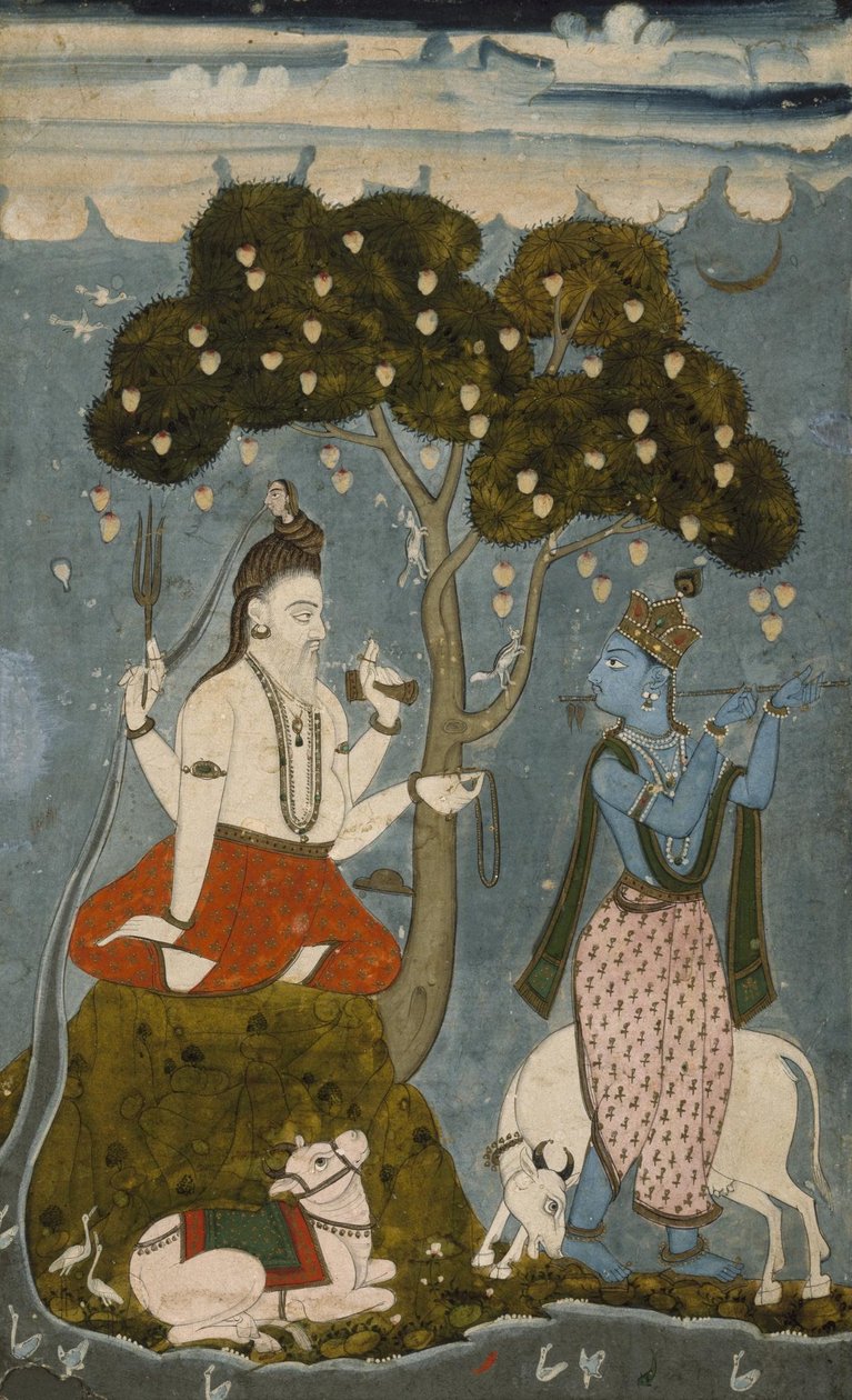 Okänd indian - Shiva och Krishna av Unbekannt Unbekannt
