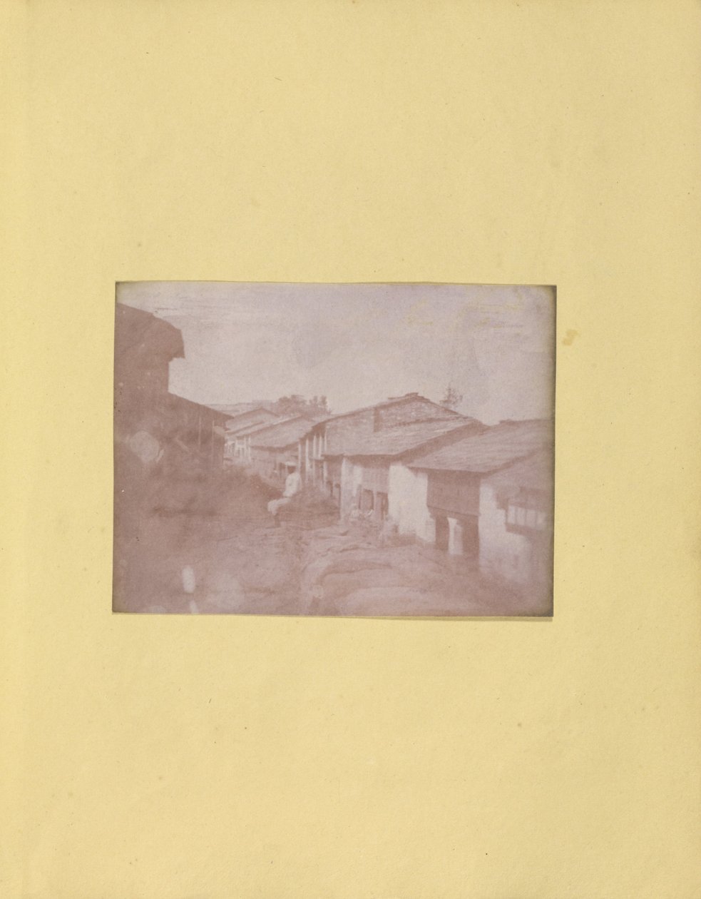 Okänd tillverkare, brittiskt, aktivt Indien omkring 1843 - (Village Street, troligen i Uttar Pradesh, norra Indien) av Unbekannt Unbekannt