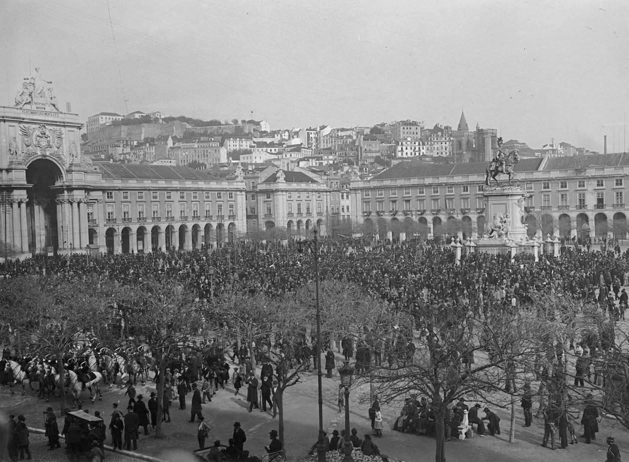 Segerfirande i Praca do Comercio, Lissabon, 1918 av Unbekannt Unbekannt