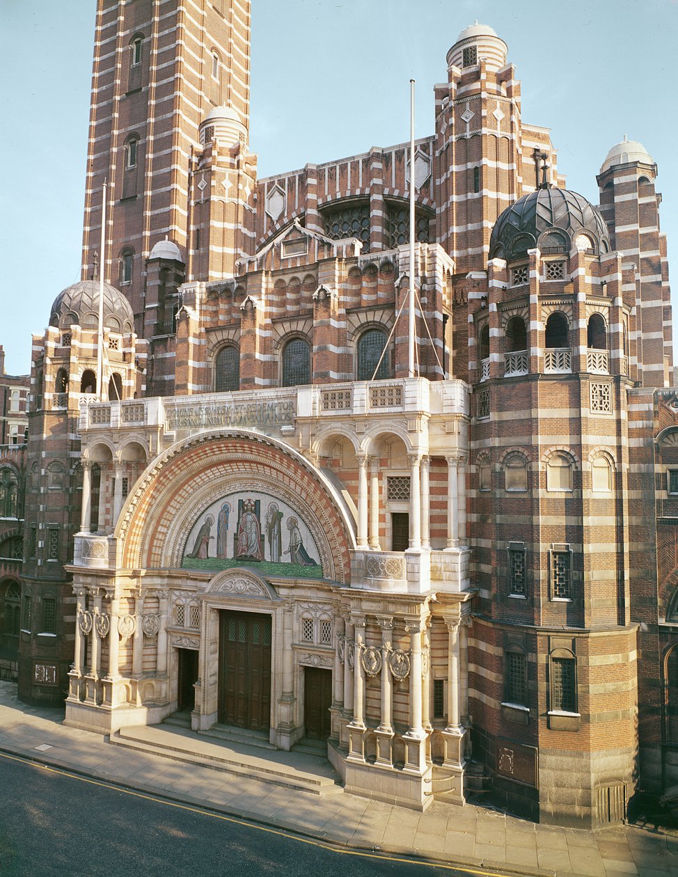 Utsikt över Westminster Cathedral av Unbekannt Unbekannt