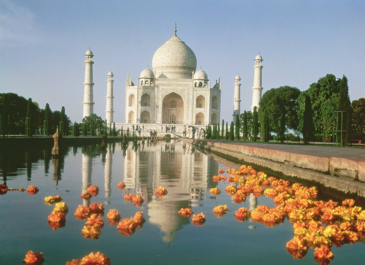 Utsikt över Taj Mahal av Unbekannt Unbekannt