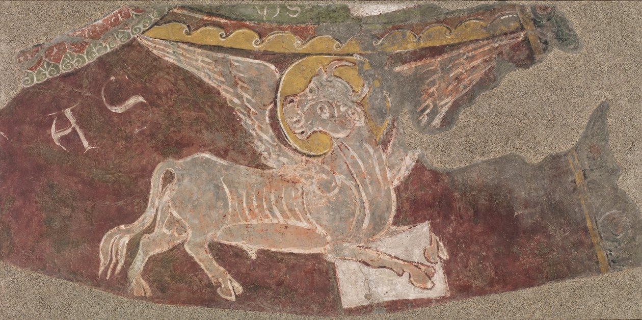 Winged Ox of Saint Luke från Sant Esteve Andorra av Unbekannt Unbekannt