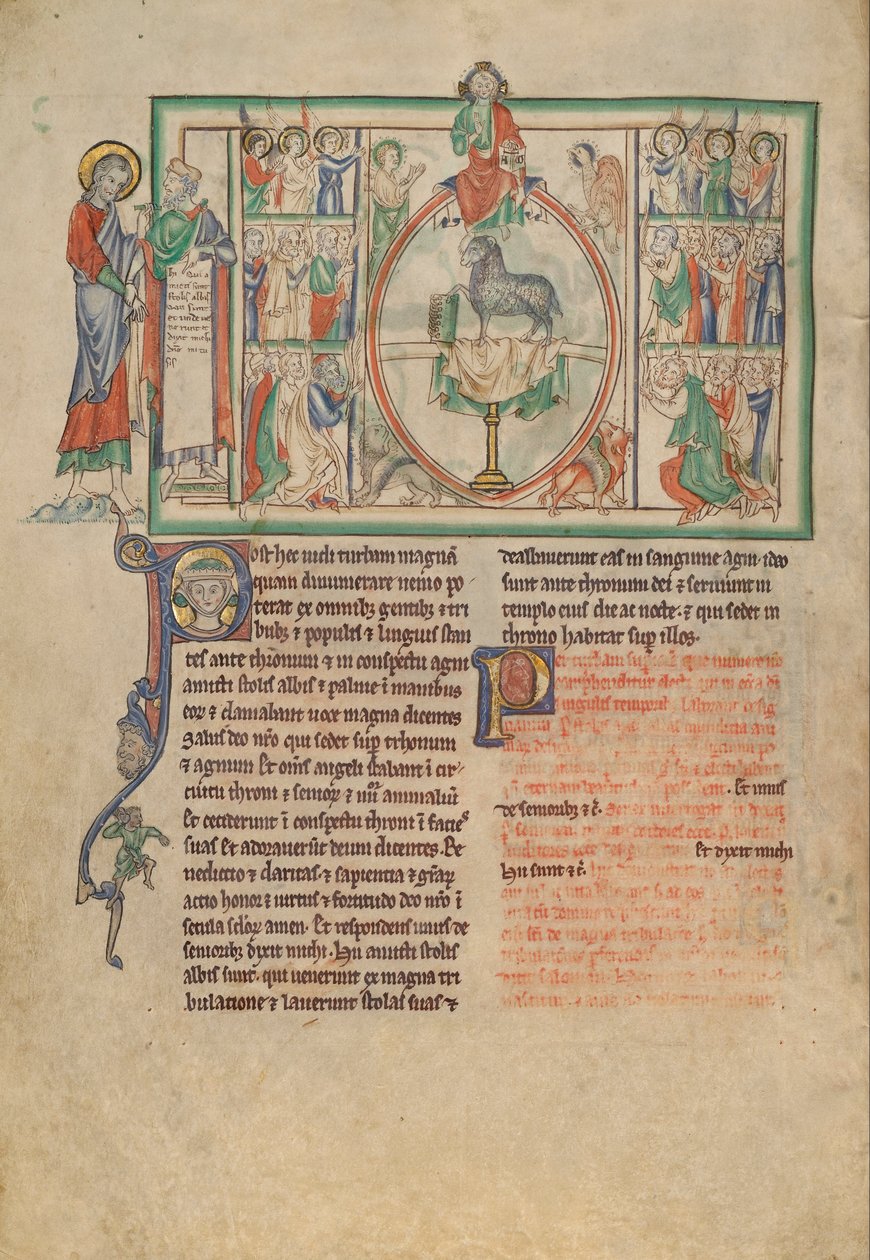 The Adoration of the Lord and of the Lamb by the Chosen av Unbekannt Unbekannt