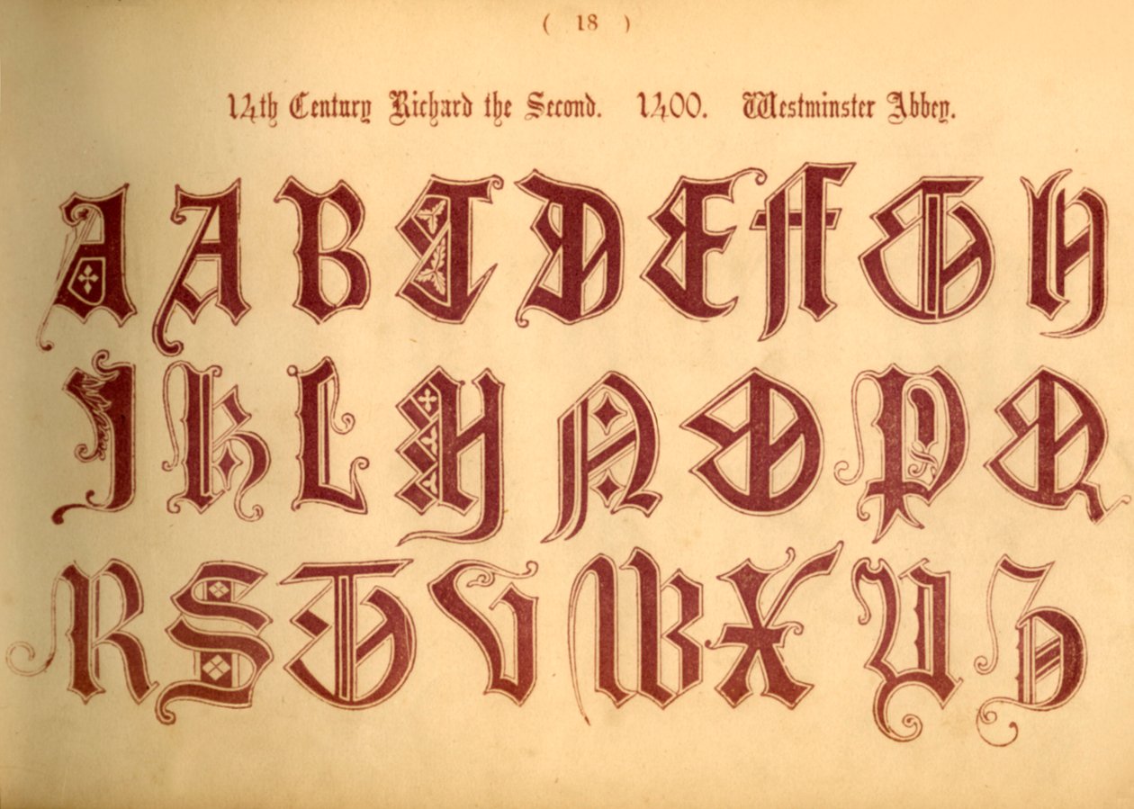 1300-talet. Richard den andre. 1400. Westminster Abbey, 1862 av Unbekannt