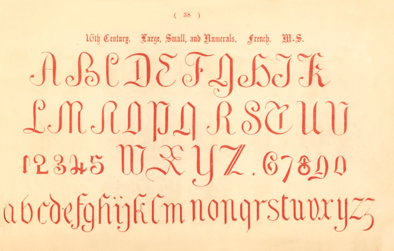 1500-talet. Stor, liten och siffror. franska. MS., 1862 av Unbekannt