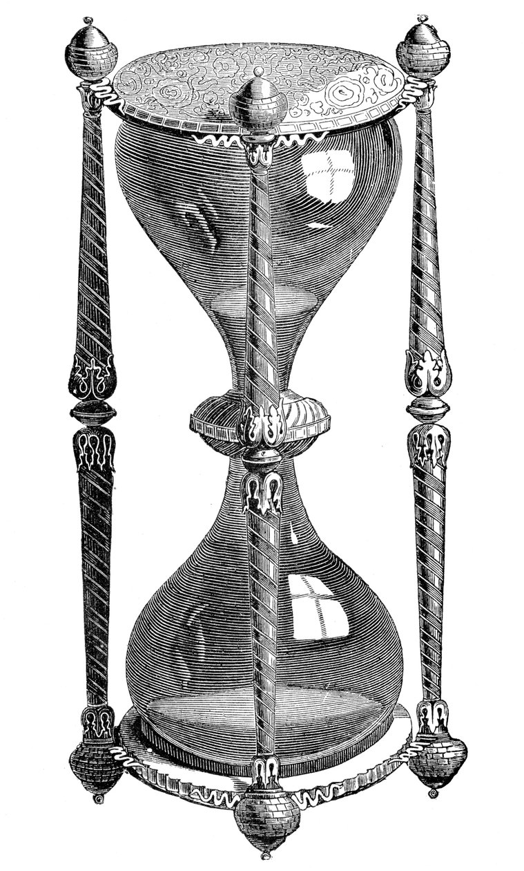 1500-tals timglas, gravyr, 1800-tal av Unbekannt