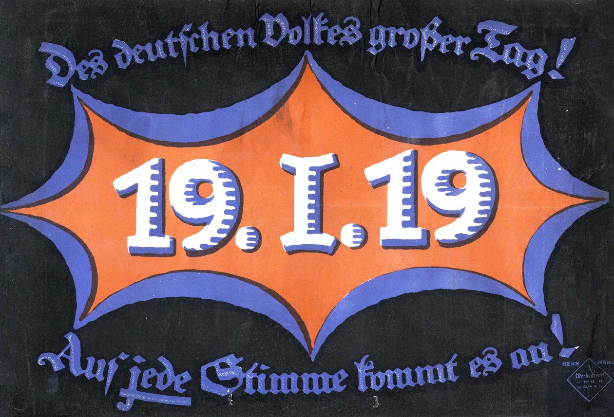19 januari 1919. Tyska förbundsvalet 1919. av Unbekannt